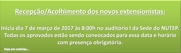 Acolhimento – 12ª Turma de Extensão